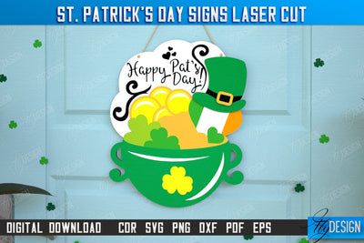 St. Patrick's Day Signs | Wall Decor | St Patrick's Day Symbols | CNC File SVG Fly Design 