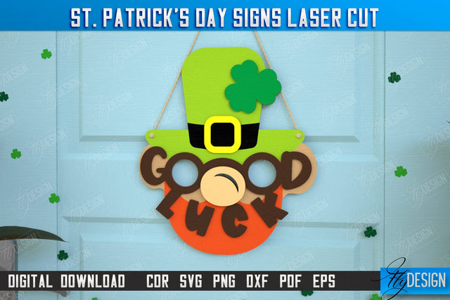 St. Patrick's Day Signs | Wall Decor | St Patrick's Day Symbols | CNC File SVG Fly Design 