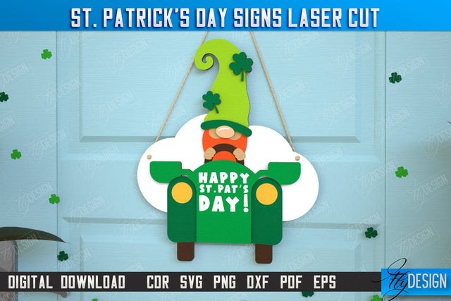 St. Patrick's Day Signs | Wall Decor | St Patrick's Day Symbols | CNC File SVG Fly Design 
