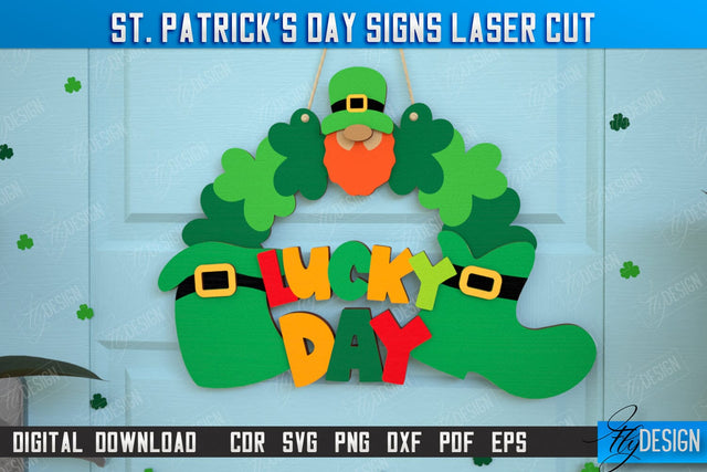 St. Patrick's Day Signs | Wall Decor | St Patrick's Day Symbols | CNC File SVG Fly Design 