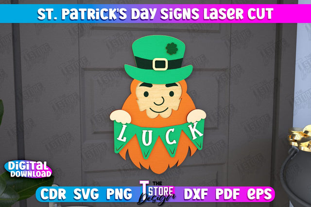 St. Patrick's Day Signs | Wall Decor | St Patrick's Day Symbols | CNC File SVG The T Store Design 