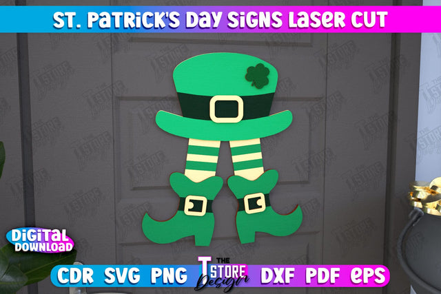 St. Patrick's Day Signs | Wall Decor | St Patrick's Day Symbols | CNC File SVG The T Store Design 