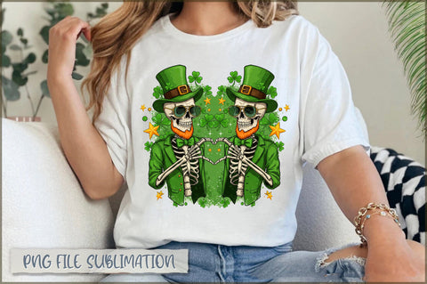 St Patrick's Day Skeleton PNG Sublimation Shetara Begum 