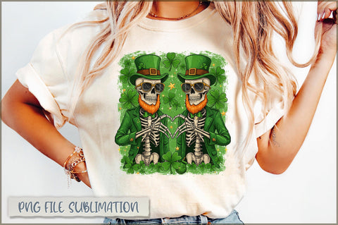 St Patrick's Day Skeleton PNG Sublimation Shetara Begum 