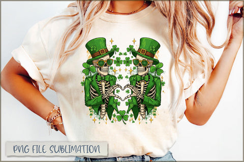 St Patrick's Day Skeleton PNG Sublimation Shetara Begum 