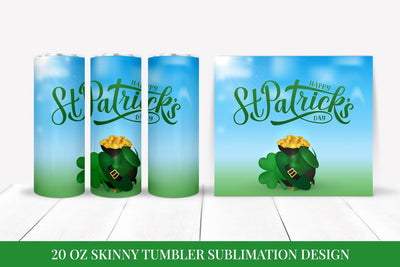 St Patrick’s Day Skinny Tumbler Wrap Sublimation Design 045 Sublimation LaBelezoka 