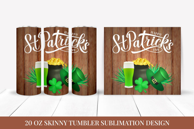 St. Patrick’s Day Skinny Tumbler Wrap Sublimation Sublimation LaBelezoka 