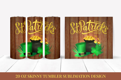 St. Patrick’s Day Skinny Tumbler Wrap Sublimation Sublimation LaBelezoka 