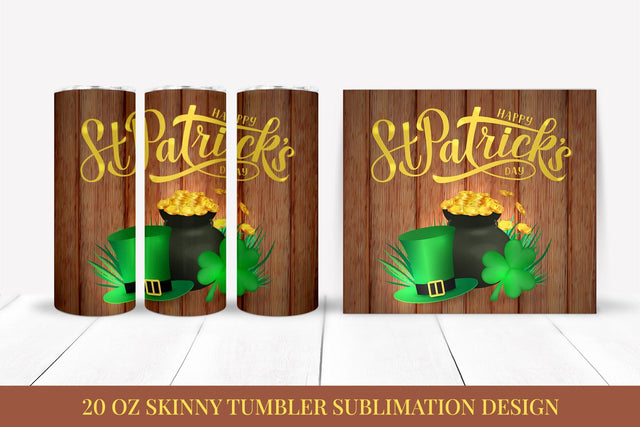 St. Patrick’s Day Skinny Tumbler Wrap Sublimation Sublimation LaBelezoka 