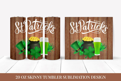 St. Patrick’s Day Skinny Tumbler Wrap Sublimation Sublimation LaBelezoka 