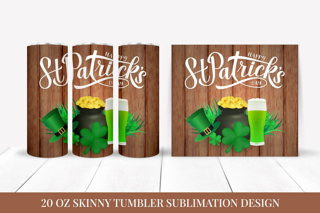 St. Patrick’s Day Skinny Tumbler Wrap Sublimation Sublimation LaBelezoka 