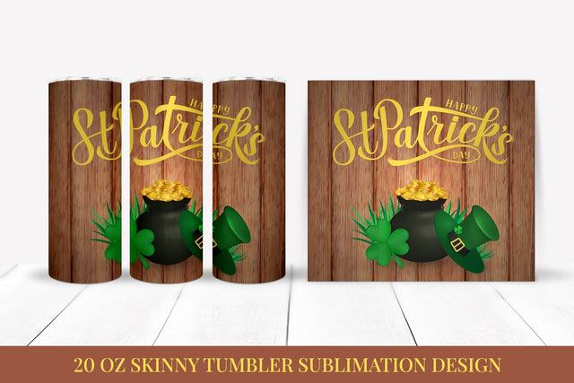 St. Patrick’s Day Skinny Tumbler Wrap Sublimation Sublimation LaBelezoka 