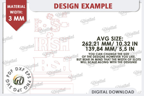 St Patrick's Day Stand Decor Laser Cut. Lucky Charm SVG SVG Evgenyia Guschina 