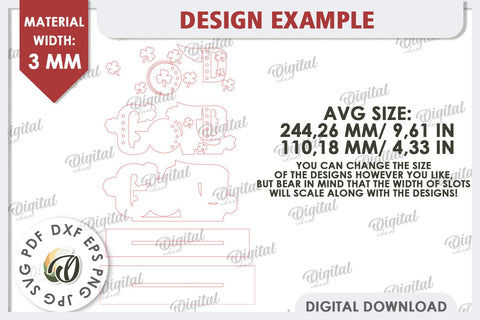St Patrick's Day Stand Decor Laser Cut. Lucky Charm SVG SVG Evgenyia Guschina 