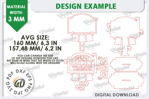 St Patrick's Day Stand Decor Laser Cut. Lucky Charm SVG SVG Evgenyia Guschina 