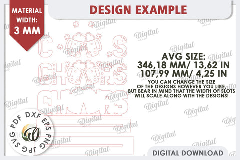 St Patrick's Day Stand Decor Laser Cut. Lucky Charm SVG SVG Evgenyia Guschina 