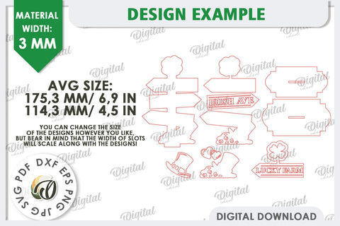 St Patrick's Day Stand Decor Laser Cut. Lucky Charm SVG SVG Evgenyia Guschina 