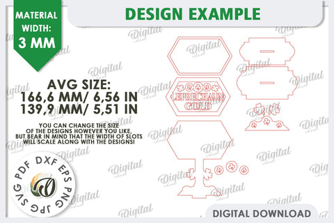 St Patrick's Day Stand Decor Laser Cut. Lucky Charm SVG SVG Evgenyia Guschina 