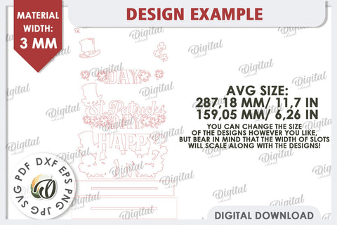 St Patrick's Day Stand Decor Laser Cut. Lucky Charm SVG SVG Evgenyia Guschina 