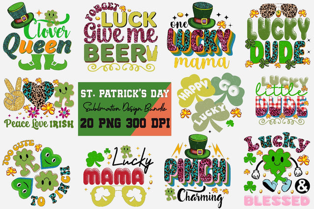 St. Patrick's Day Sublimation Design Bundle Sublimation SVGArt 