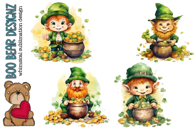 St Patricks Day Sublimation Sublimation Boo Bear Designz 