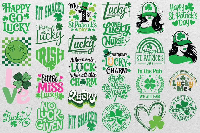 St Patricks Day SVG Bundle, Gift for Mom SVG, Irish Svg, Shamrock Svg, Clover Svg SVG DesignDestine 