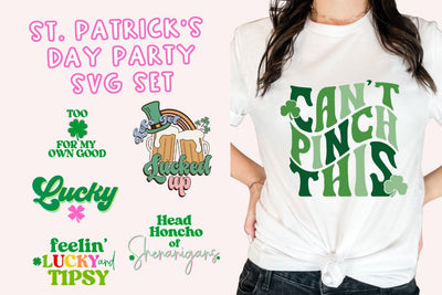 St. Patrick's Day SVG Bundle | Lucky Irish Cut File Set | Shamrock Clover Digital Download | Cricut Silhouette Ready SVG So Fontsy Design Shop 