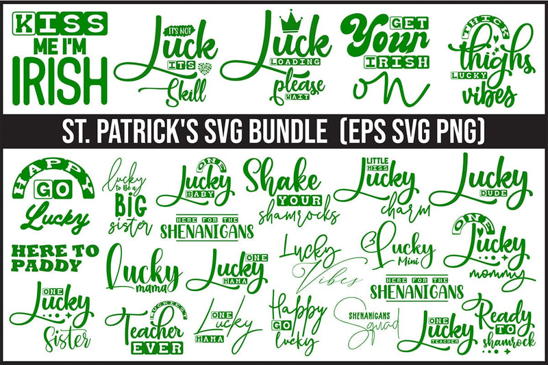 St Patrick's Day SVG Bundle, Lucky SVG, Irish SVG, St Patrick's Day Quotes, SVG orpitasn 