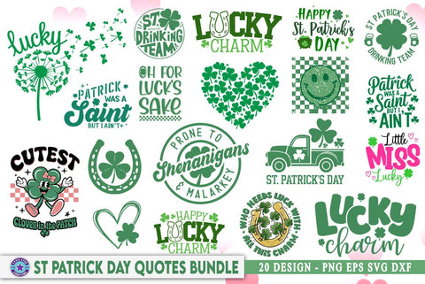 St Patricks Day SVG Bundle, Shamrock svg, Irish svg, St Patricks shirt SVG for Cricut, St Patrick's Day Quotes, Funny St Patricks Day Svg SVG FiveStarCrafting 