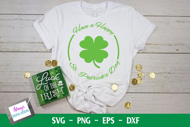 St. Patrick's Day SVG | Happy St. Patrick's Day Clover SVG Stacy's Digital Designs 
