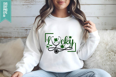 St. Patrick's Day Svg, Lucky Shamrock Shirt Design SVG shah alam 