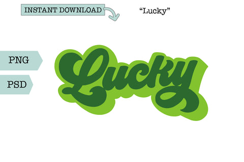 St. Patrick's Day SVG/Sublimation- Lucky Word Art SVG Sharia Morton Designs 