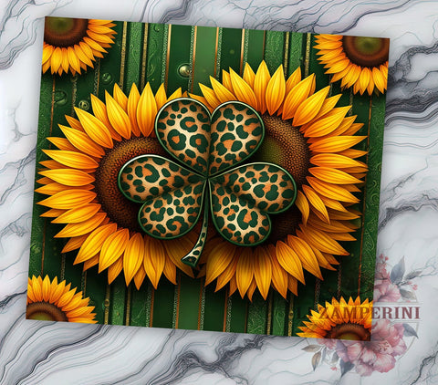 St Patricks Day Tumbler, Glitter Shamrock Design, Retro St Pat Tumbler, 20oz Tumbler Wrap, Sublimation Design, Irish Holiday Tumbler, Shamrock Art, St Patrick's Day Gift Sublimation Li Zamperini 