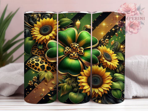 St Patricks Day Tumbler, Glitter Shamrock Design, Retro St Pat Tumbler, 20oz Tumbler Wrap, Sublimation Design, Irish Holiday Tumbler, Shamrock Art, St Patrick's Day Gift Sublimation Li Zamperini 