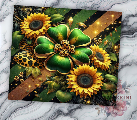 St Patricks Day Tumbler, Glitter Shamrock Design, Retro St Pat Tumbler, 20oz Tumbler Wrap, Sublimation Design, Irish Holiday Tumbler, Shamrock Art, St Patrick's Day Gift Sublimation Li Zamperini 