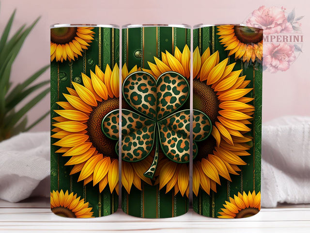 St Patricks Day Tumbler, Glitter Shamrock Design, Retro St Pat Tumbler, 20oz Tumbler Wrap, Sublimation Design, Irish Holiday Tumbler, Shamrock Art, St Patrick's Day Gift Sublimation Li Zamperini 