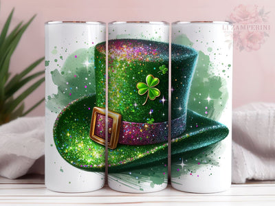 St. patricks Day tumbler png, St Patricks Hat Glitter Tumbler Png, St Patty Day Tumbler Wrap, Straight & Tapered Tumbler Wrap, Instant Digital Download Sublimation Li Zamperini 