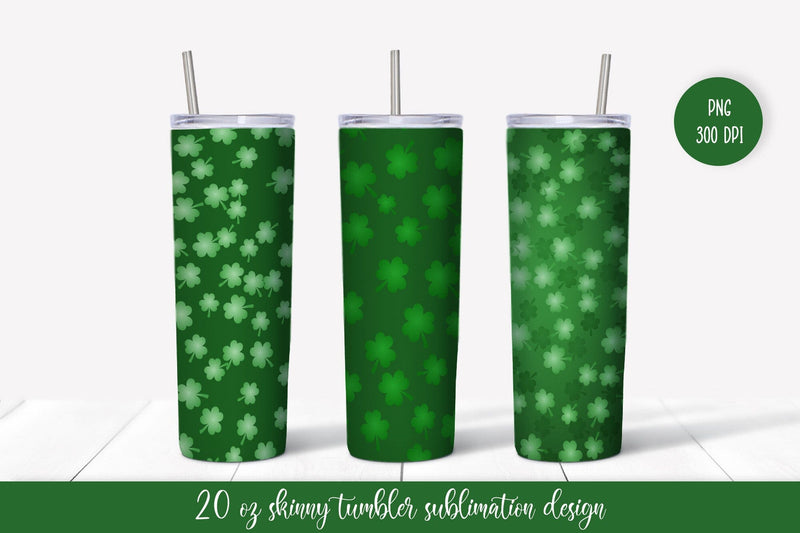 St. Patricks Day Tumbler Sublimation Wrap. 3 Tumbler Designs Sublimation LaBelezoka 