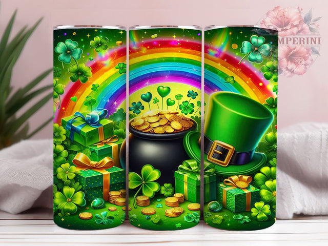 St. Patrick's Day Tumbler Wrap, Lucky Clover Design, Shamrock Tumbler Wrap, 20oz Sublimation Wrap, Irish Holiday Drinkware, Digital Download Tumbler, Clover Art, Festive St. Sublimation Li Zamperini 