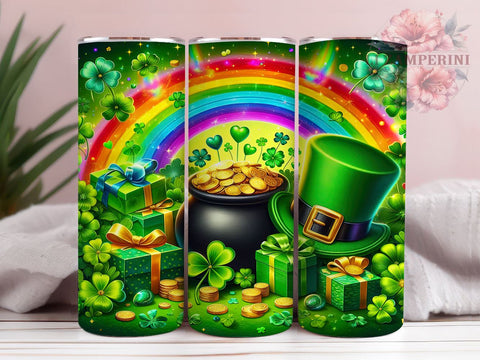 St. Patrick's Day Tumbler Wrap, Lucky Clover Design, Shamrock Tumbler Wrap, 20oz Sublimation Wrap, Irish Holiday Drinkware, Digital Download Tumbler, Clover Art, Festive St. Sublimation Li Zamperini 