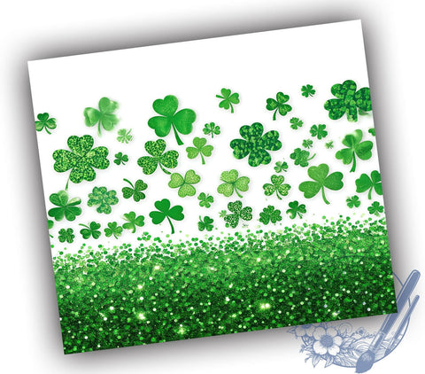 St. Patrick's Day Tumbler Wrap, Lucky Shamrock Tumbler, Clover Design Tumbler, 20oz Sublimation Wrap, Digital Download Tumbler, Irish Holiday Drinkware, Unique Lucky Tumbler Art Sublimation ToriDesigns 