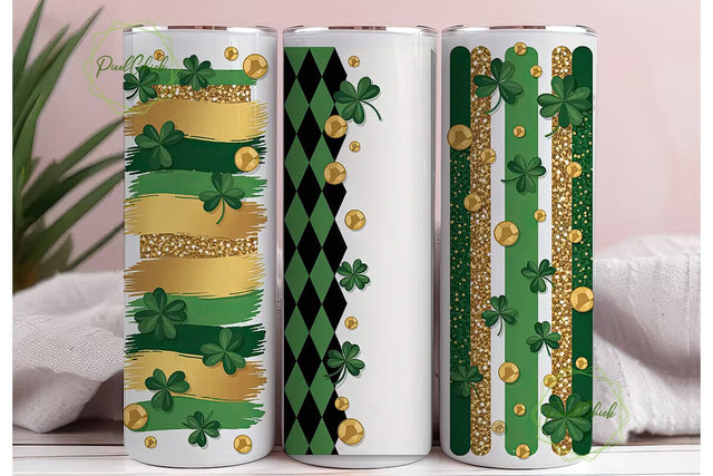 St. Patrick's Day Tumbler Wrap PNG Sublimation PixelChick 