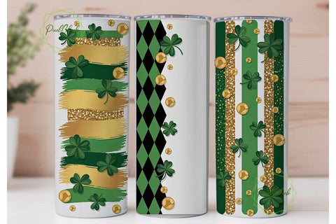 St. Patrick's Day Tumbler Wrap PNG Sublimation PixelChick 
