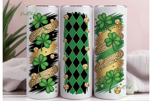 St. Patrick's Day Tumbler Wrap PNG Sublimation PixelChick 