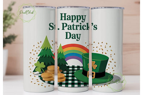 St. Patrick's Day Tumbler Wrap PNG Sublimation PixelChick 