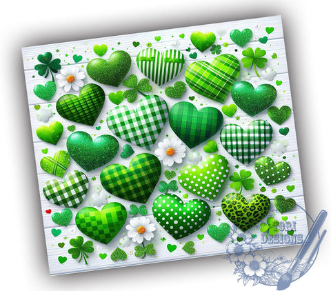 St. Patrick's Day Tumbler Wrap, Shamrock Design Tumbler, Clover Tumbler Wrap, 20oz Sublimation Wrap, Digital Download Tumbler, Irish Holiday Drinkware, Unique Shamrock Art, Festive Tumbler Sublimation ToriDesigns 