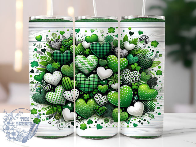 St. Patrick's Day Tumbler Wrap, Shamrock Design Tumbler, Clover Tumbler Wrap, 20oz Sublimation Wrap, Digital Download Tumbler, Irish Holiday Drinkware, Unique Shamrock Art, Festive Tumbler Sublimation ToriDesigns 
