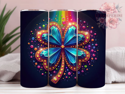 St. Patrick's Day Tumbler Wrap, Sparkly Shamrock Design, Glittery Clover Tumbler Wrap, 20oz Sublimation Wrap, Trendy Irish Drinkware, Digital Download Tumbler, Lucky Clover Sublimation Li Zamperini 