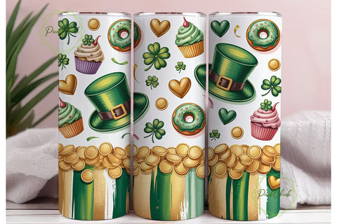 St. Patrick's Day Tumbler Wrap Sublimation PixelChick 