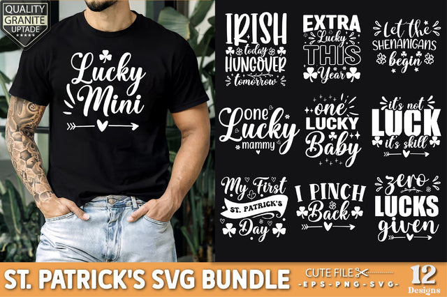 St Patrick's Day White SVG Bundle, Shamrock svg, Irish svg, St Patricks shirt SVG for Cricut, St Patrick's Day Quotes, Funny St Patricks Day Svg SVG Creativeart88 